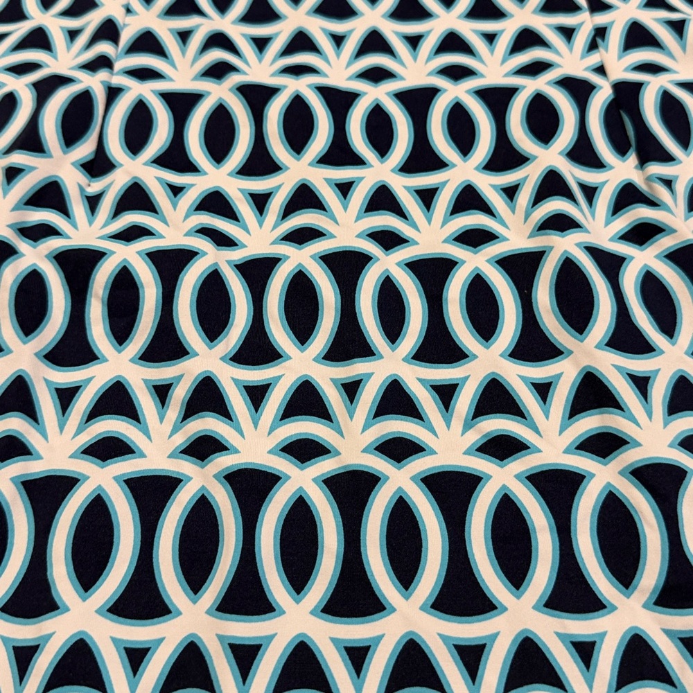 Lulu-B Navy & Light Blue Geometric Tank Dress - Picture 3 of 6